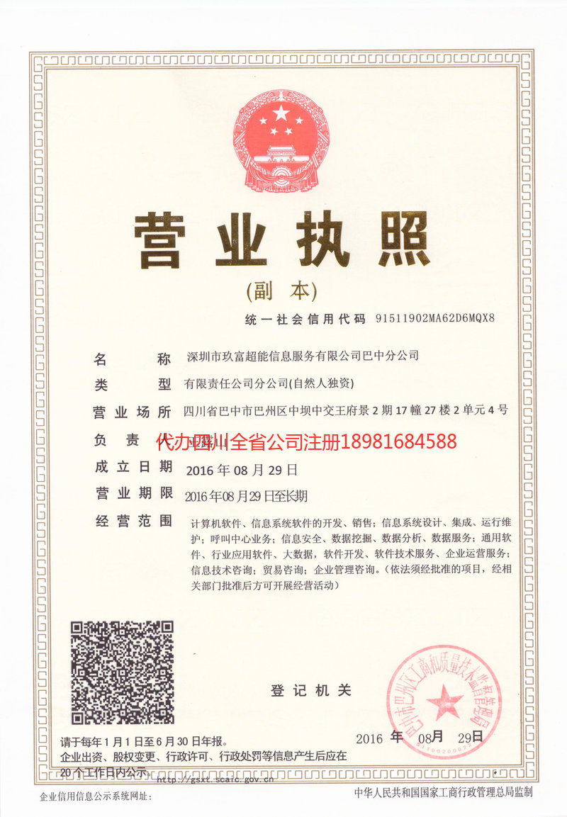 资阳资阳玖富超能信息服务有限公司